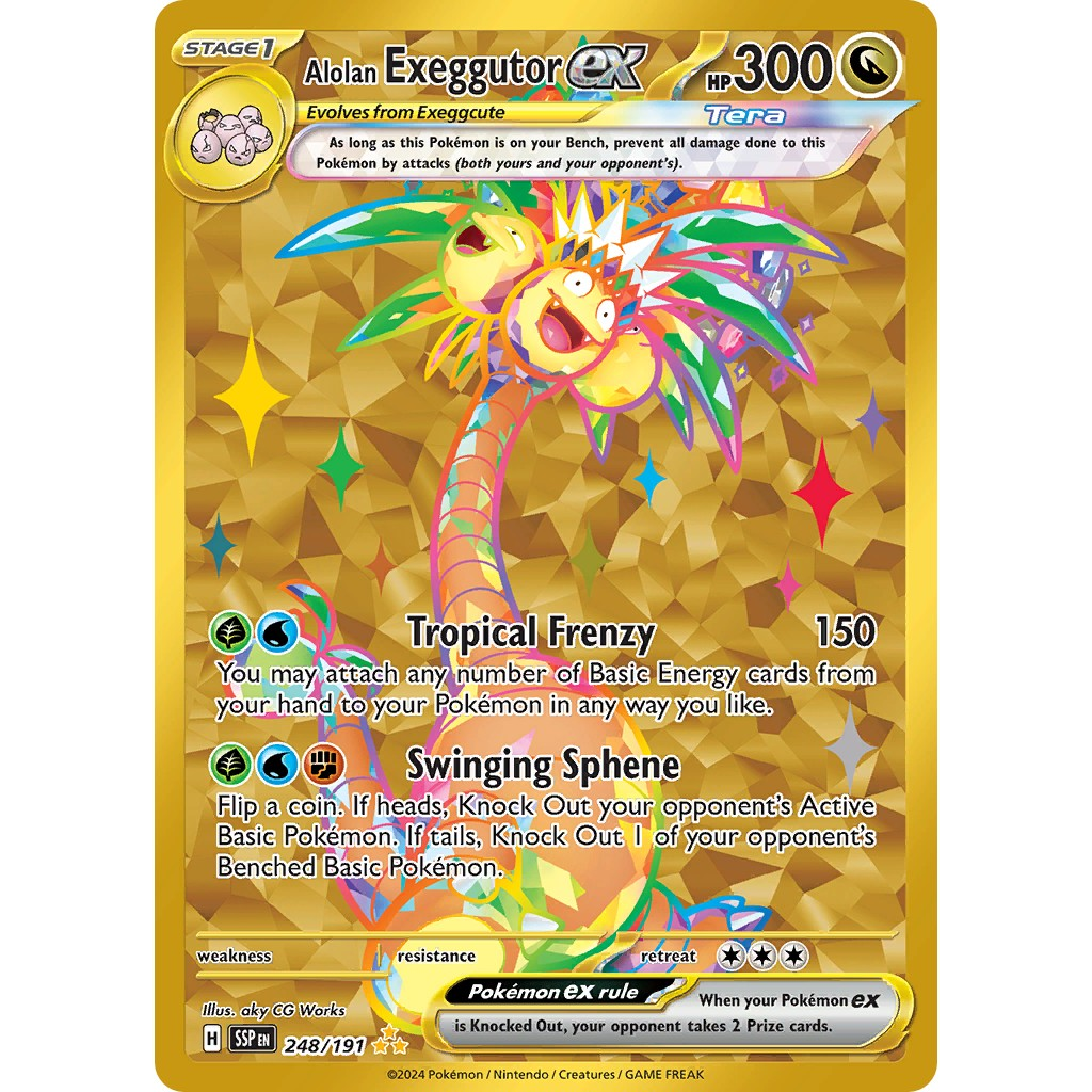 Alolan Exeggutor ex - 248/191 - Gold Secret Rare